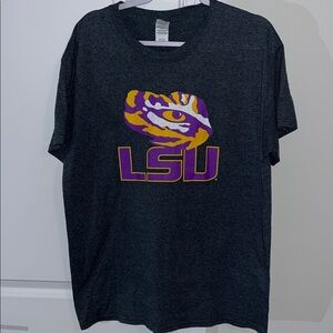 LSU Tigers eye of the tiger Gray college team t shirt L